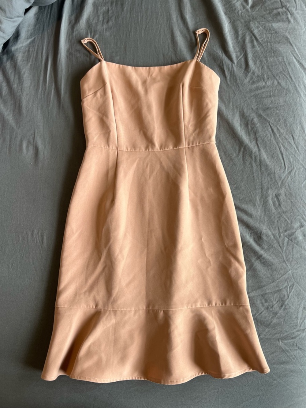 Gianni Bini Blush Spaghetti-Strap Mini Dress with Flounce Hem